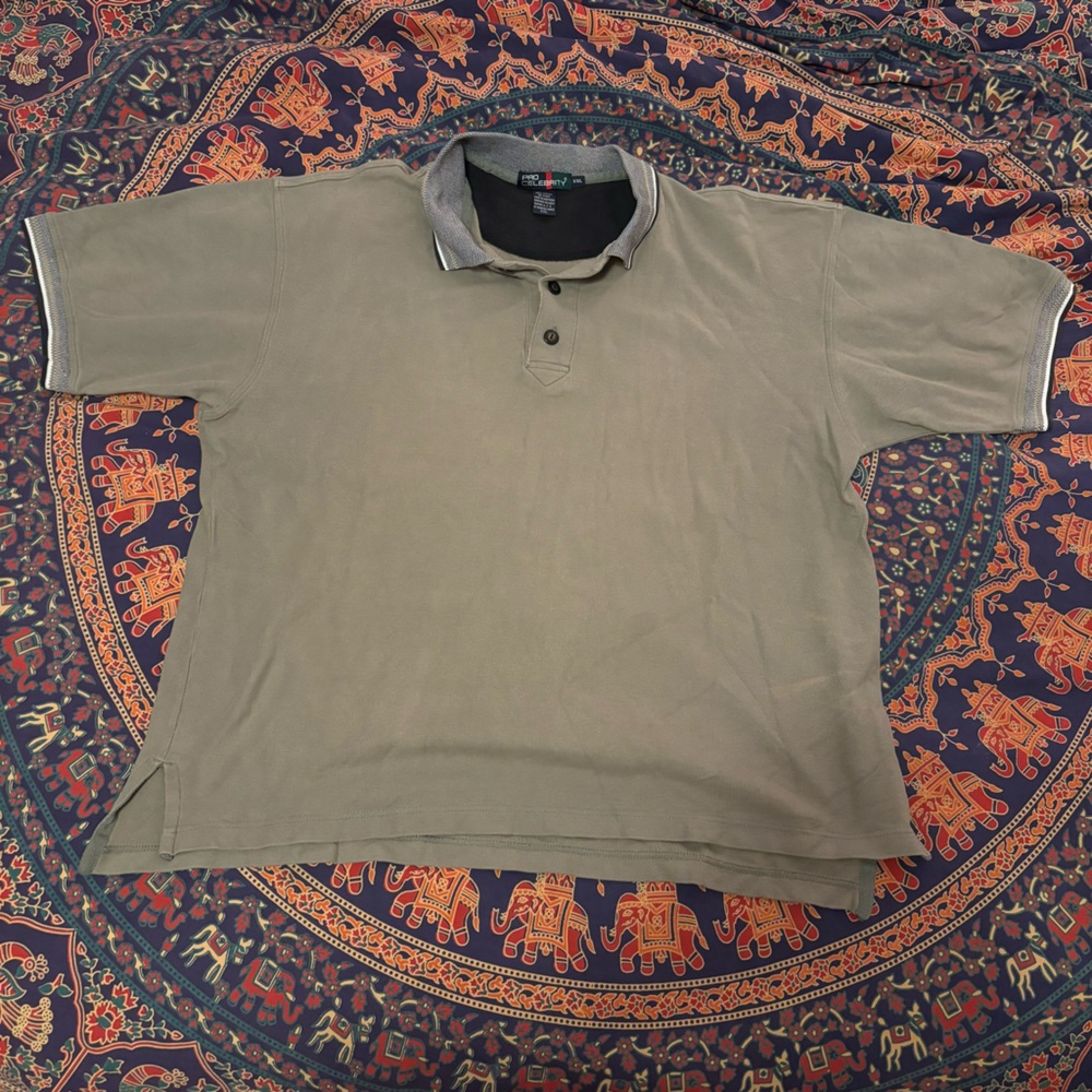 olive green polo shirt